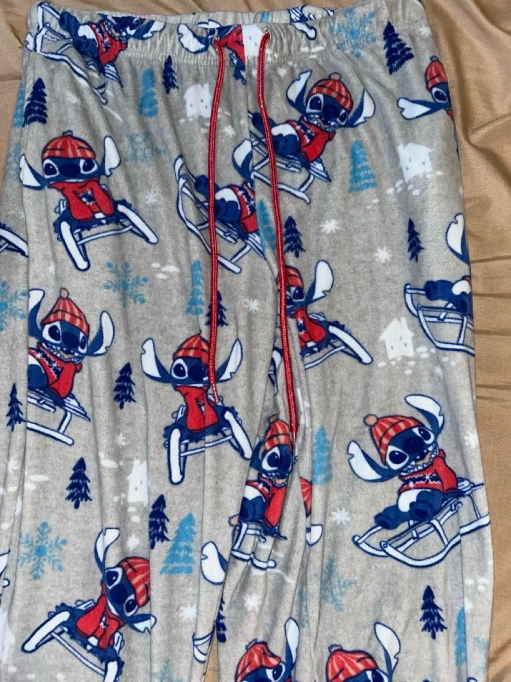 Disney Kids Pajama Bottoms in Light Gray, Blue & Red